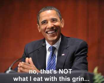 No, that's NOT what I eat with this grin
