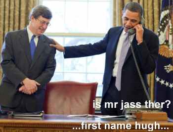 Is Mr. Jass there? First name Hugh...