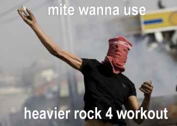 You might want to use a heavier rock for your workout