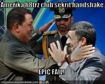 America Hating Club secret handshake - EPIC FAIL!