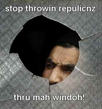 Stop throwing Republicans through my window!
