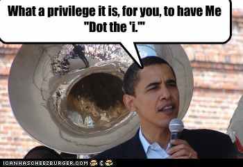 What a privilege it is - for you - to have me 'Dot the i'