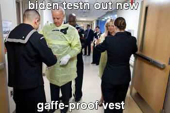 Biden testing out new gaffe-proof vest