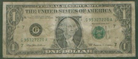 Somebody's first dollar