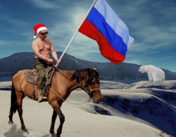 "Am annexing Santa's Workshop. Will now be called North Russia. Also, I will wrestle then eat heart of polar bear. Also, eat hearts of Santa elves."